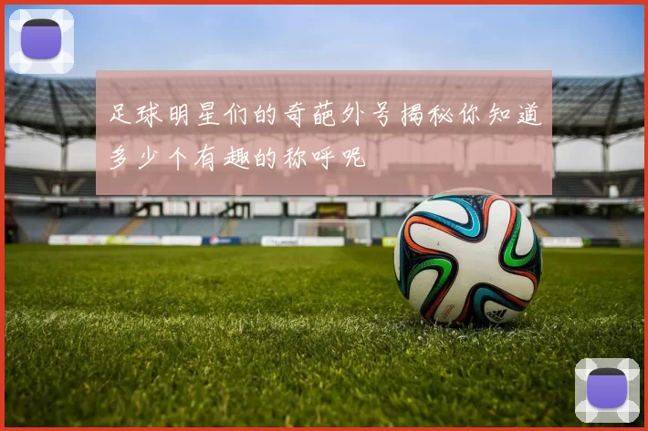 足球明星们的奇葩外号揭秘你知道多少个有趣的称呼呢